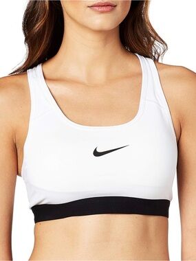 Nike White Dri-FIT Sports Bra